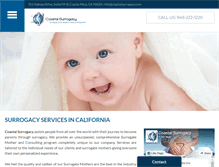 Tablet Screenshot of coastalsurrogacy.com